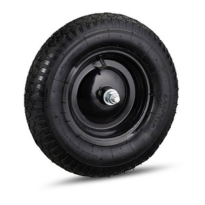 relaxdays Sackkarrenrad luftbereift schwarz Stahl Felgen, Achse 2,0 cm