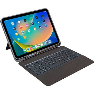 DEQSTER Slim Keyboard 2 iPad Tablet-Tastatur schwarz geeignet für Apple iPad 10. Gen (2022), Apple iPad 10. Gen (2024)