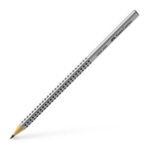 FABER-CASTELL GRIP 2001 Bleistift HB silber, 1 St.