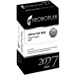 CHRONOPLAN Kalendereinlage 2027 Jahres-Set Midi Midi (9,6 x 17,2 cm)