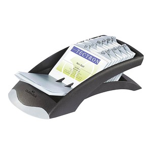 DURABLE Visitenkartenbox VISIFIX® DESK VEGAS schwarz, für bis zu 100 Visitenkarten