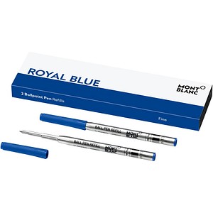 MONTBLANC Royal Blau Kugelschreibermine F blau, 2 St.