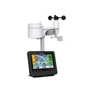 BRESSER® WLAN Farbwettercenter mit 5-in-1 Profi-Sensor  Wetterstation schwarz