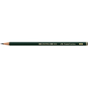 FABER-CASTELL 9000 Bleistift 4B grün, 1 St.