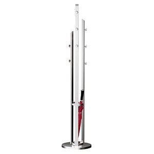 Kerkmann Kleiderständer Solitär 30606914 silber Metall 8 Haken 40,0 x 175,0 cm, 1 St.