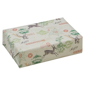 JUNG SCHÖNER VERPACKEN Geschenkpapier Yorkshire Hirsch mehrfarbig, 20,0 m
