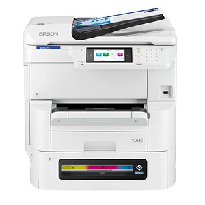 EPSON WorkForce Pro EM-C8100RDWF BAM 4 in 1 Tintenstrahl-Multifunktionsdrucker grau