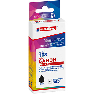 edding EDD-108 schwarz Druckerpatrone kompatibel zu Canon PGI-5 BK