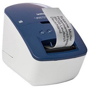 brother QL-600B Etikettendrucker weiß, blau