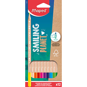 maped Smiling Planet Buntstifte farbsortiert, 12 St.