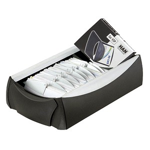 HAN Visitenkartenbox schwarz, für bis zu 500 Visitenkarten