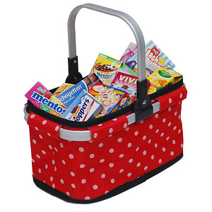 Kaufladen-Zubehör Tragekorb rot