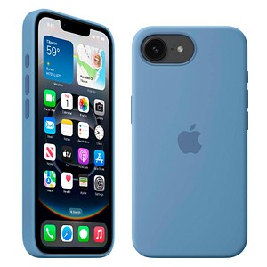 Apple Silikon Handyhülle für Apple iPhone 16e winterblau