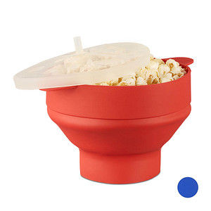 relaxdays Popcornmaker für Mikrowelle rot, 1 St.