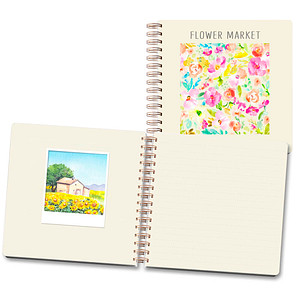 LUMA Notizbuch Polaroid Flower Market ca. DIN A5 punktkariert, mehrfarbig Hardcover 100 Seiten, 1 St.