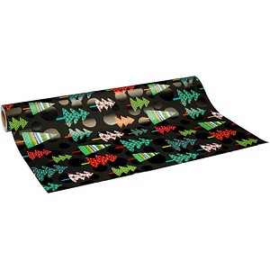 JUNG SCHÖNER VERPACKEN Geschenkpapier Montana Tannenbäume mehrfarbig, 20,0 m