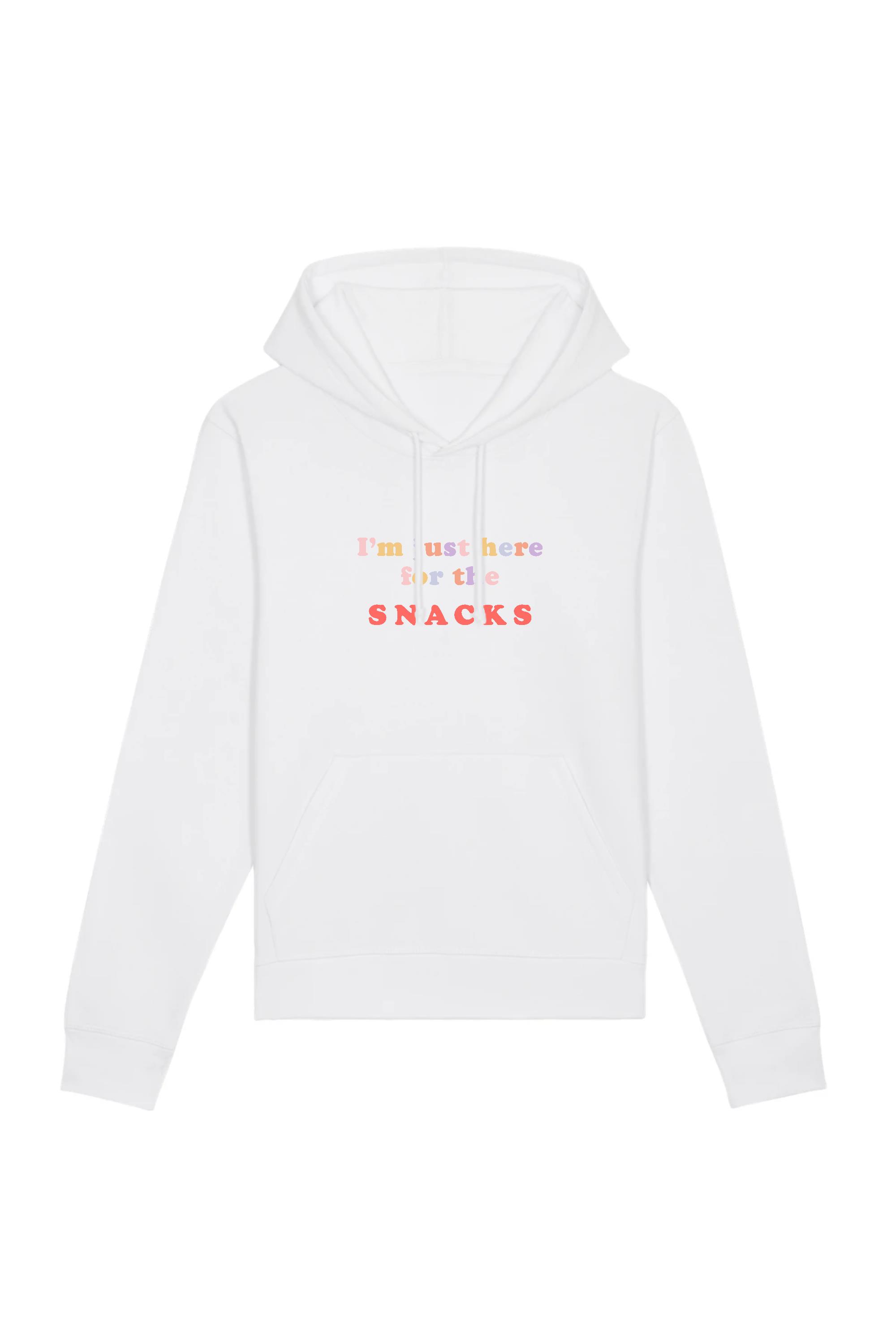 Oat Milk Club Damen vegan Unisex Hoodie Snacks - Weiß