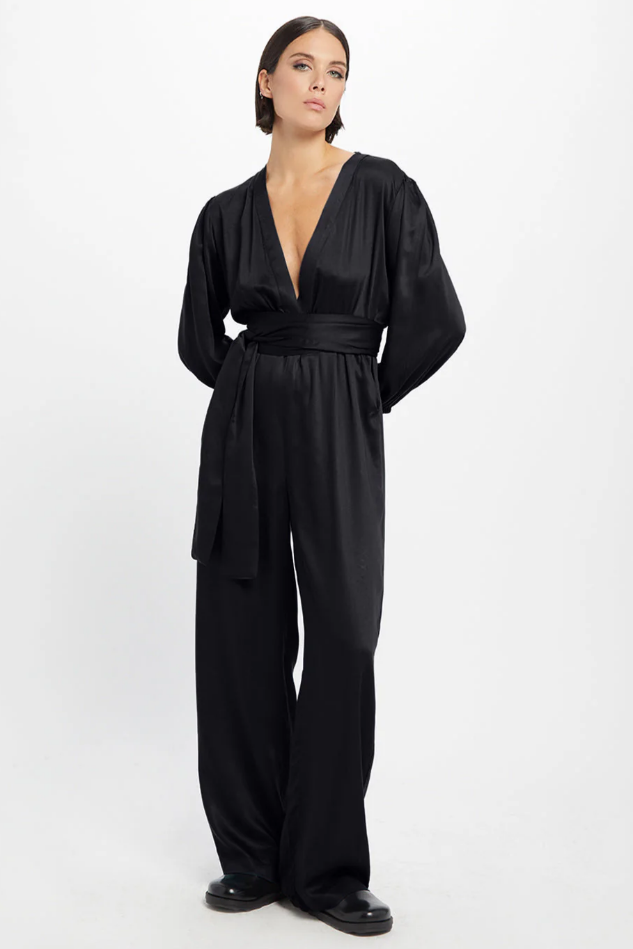 Neu Nomads Damen vegan Jumpsuit Jolene Schwarz