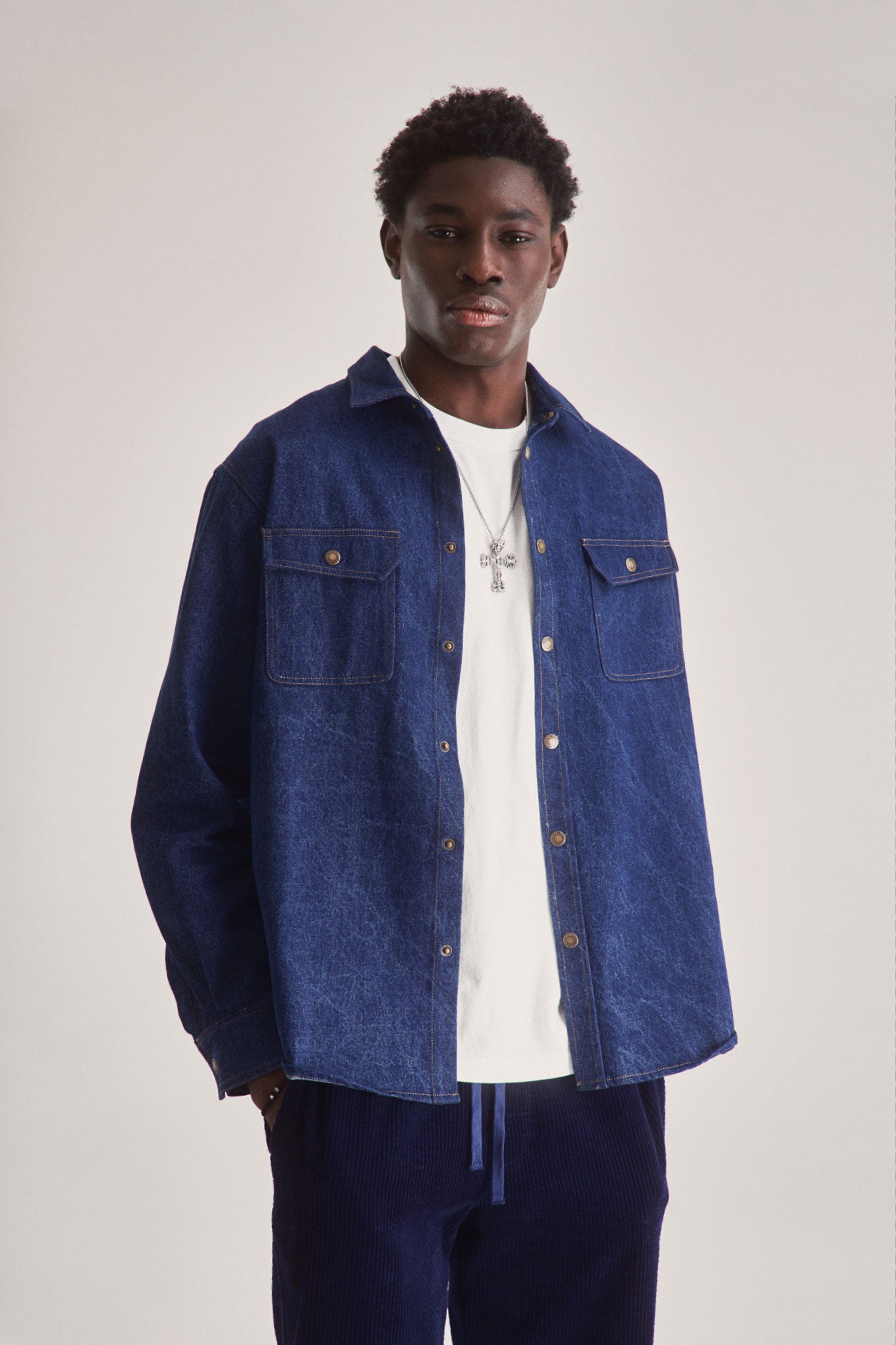 KOMODO Herren vegan Jeanshemd Karda Dark Denim