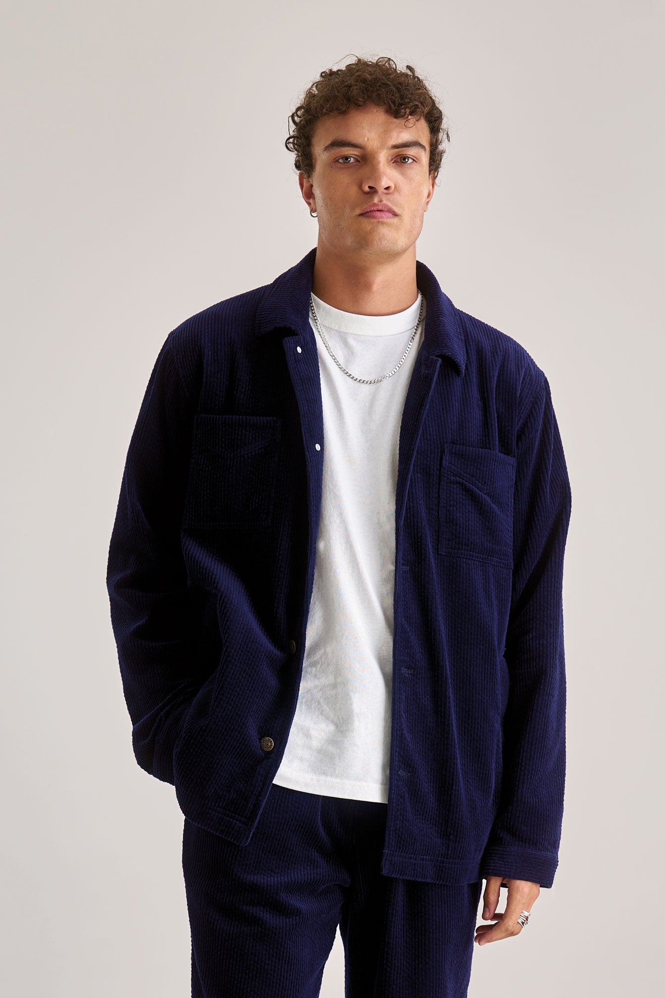 KOMODO Herren vegan Cordjacke Stanley Navy