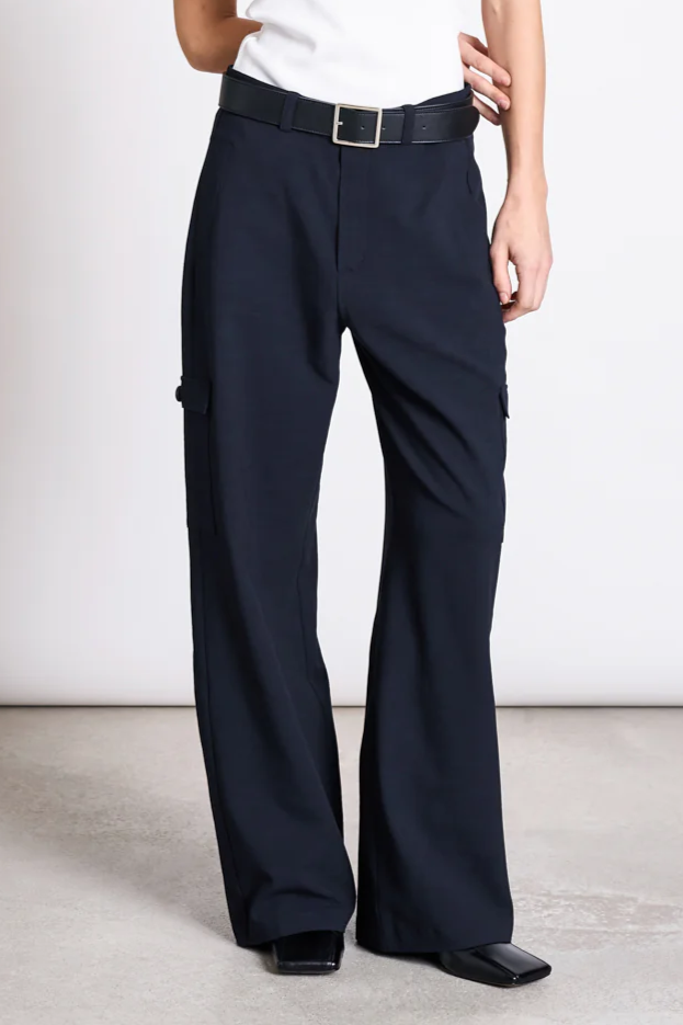 JAN 'N JUNE Damen vegan Cargohose Fano Nightfall Navy