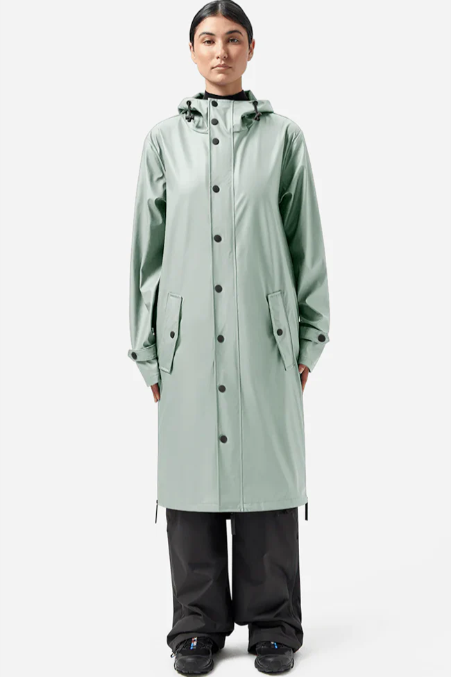 Maium Damen vegan Regenmantel Original Blau Aqua