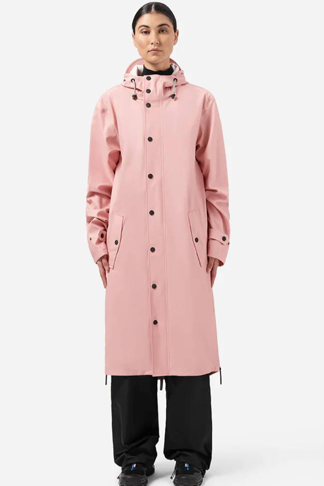 Maium Damen vegan Regenmantel Original Gebranntes Rosa Reflektierend