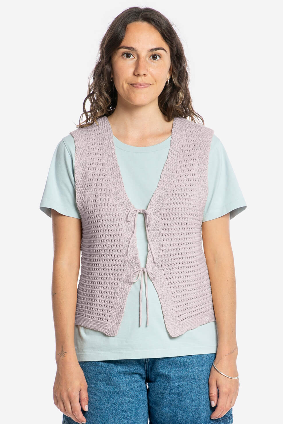 MATONA Damen vegan Weste Krawatte Lavendel