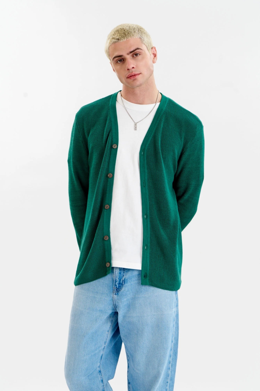 KOMODO Herren vegan Cardigan Lucas GrÃ¼n