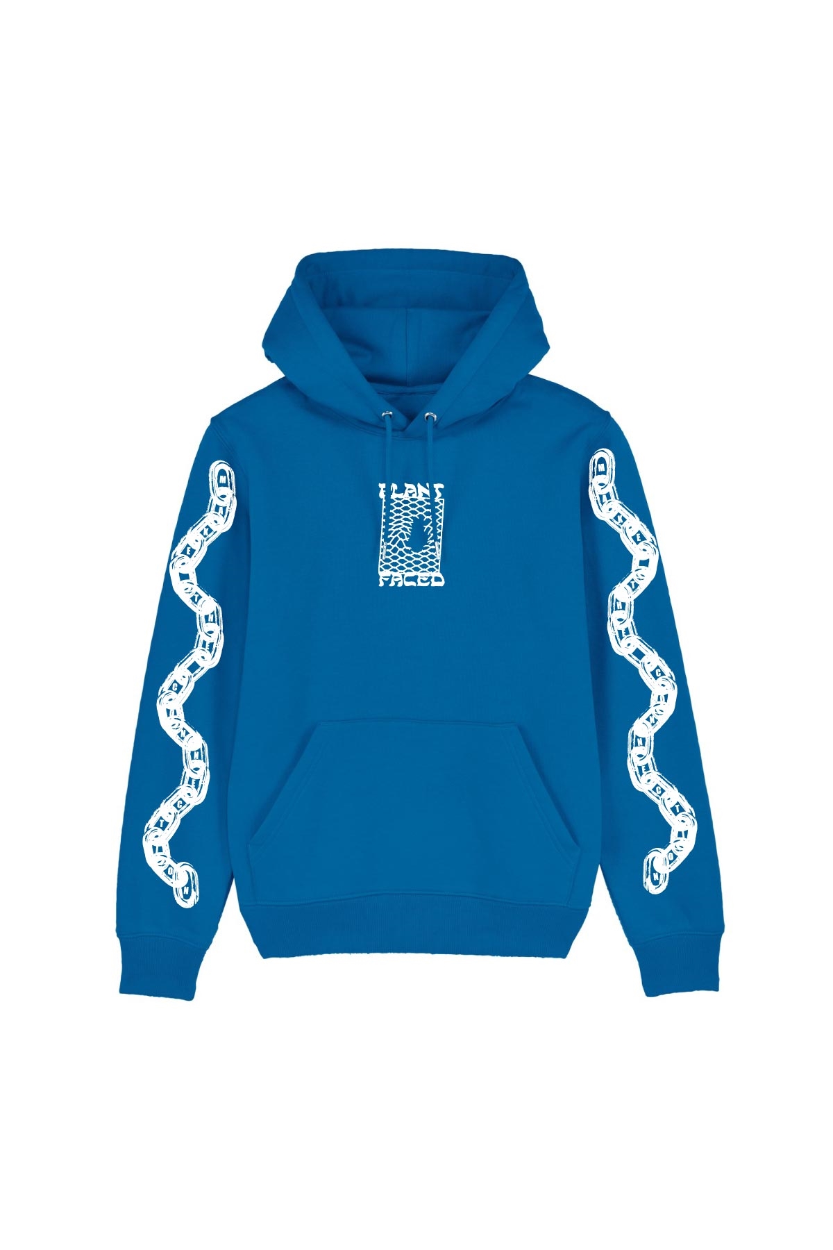 Plant Faced Clothing Damen vegan Hoodie Make The Connection Blauw