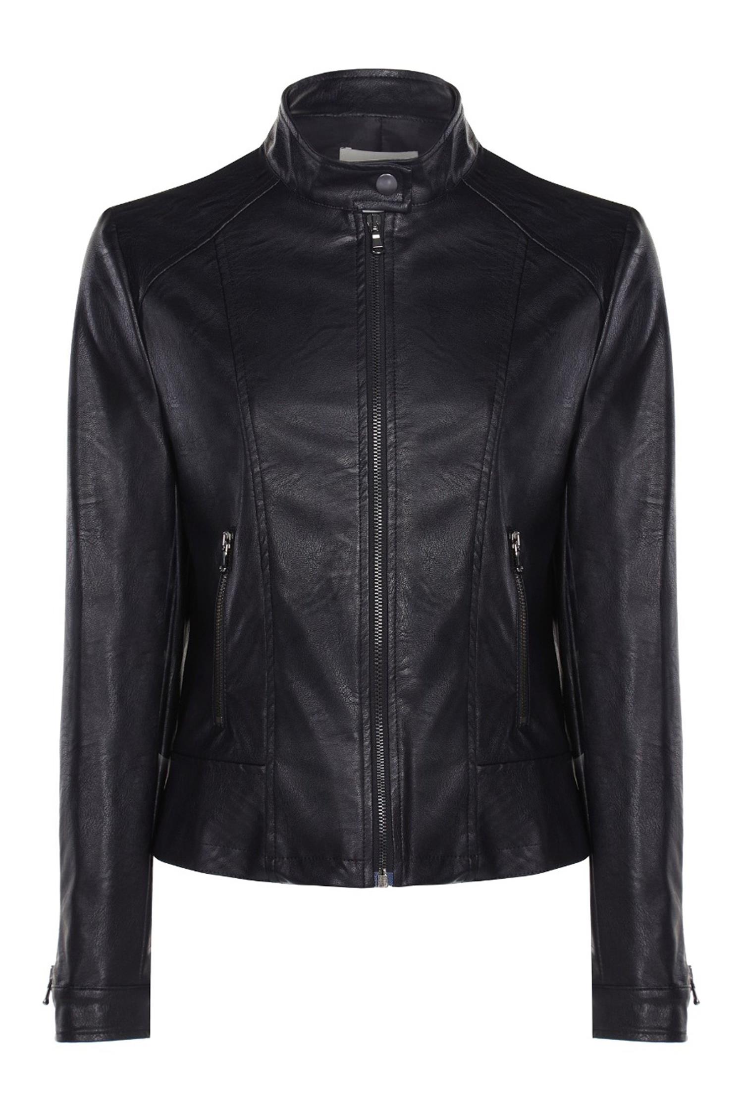 Will's Vegan Store Damen vegan Motorradjacke Veganes Leder Schwarz
