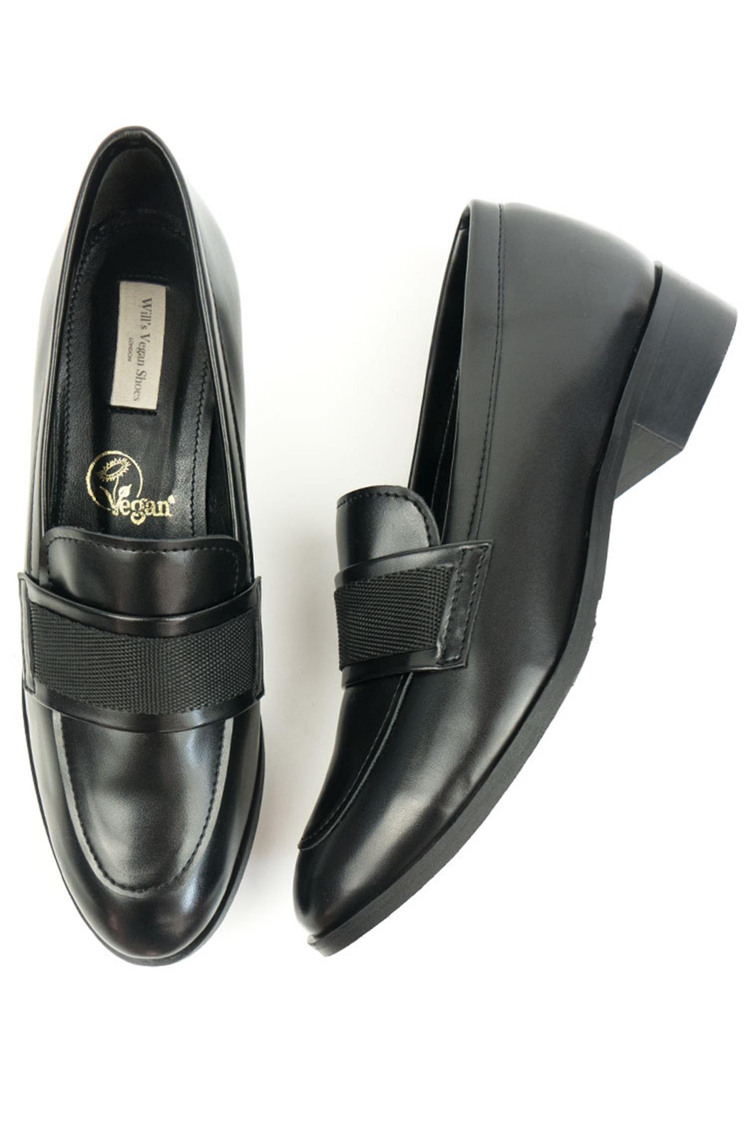 Will's Vegan Store Damen vegan Loafer Band Schwarz