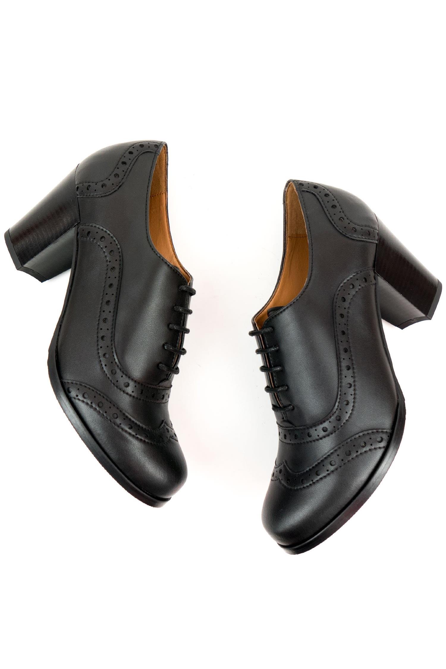 Will's Vegan Store Damen vegan Brogues City Schwarz