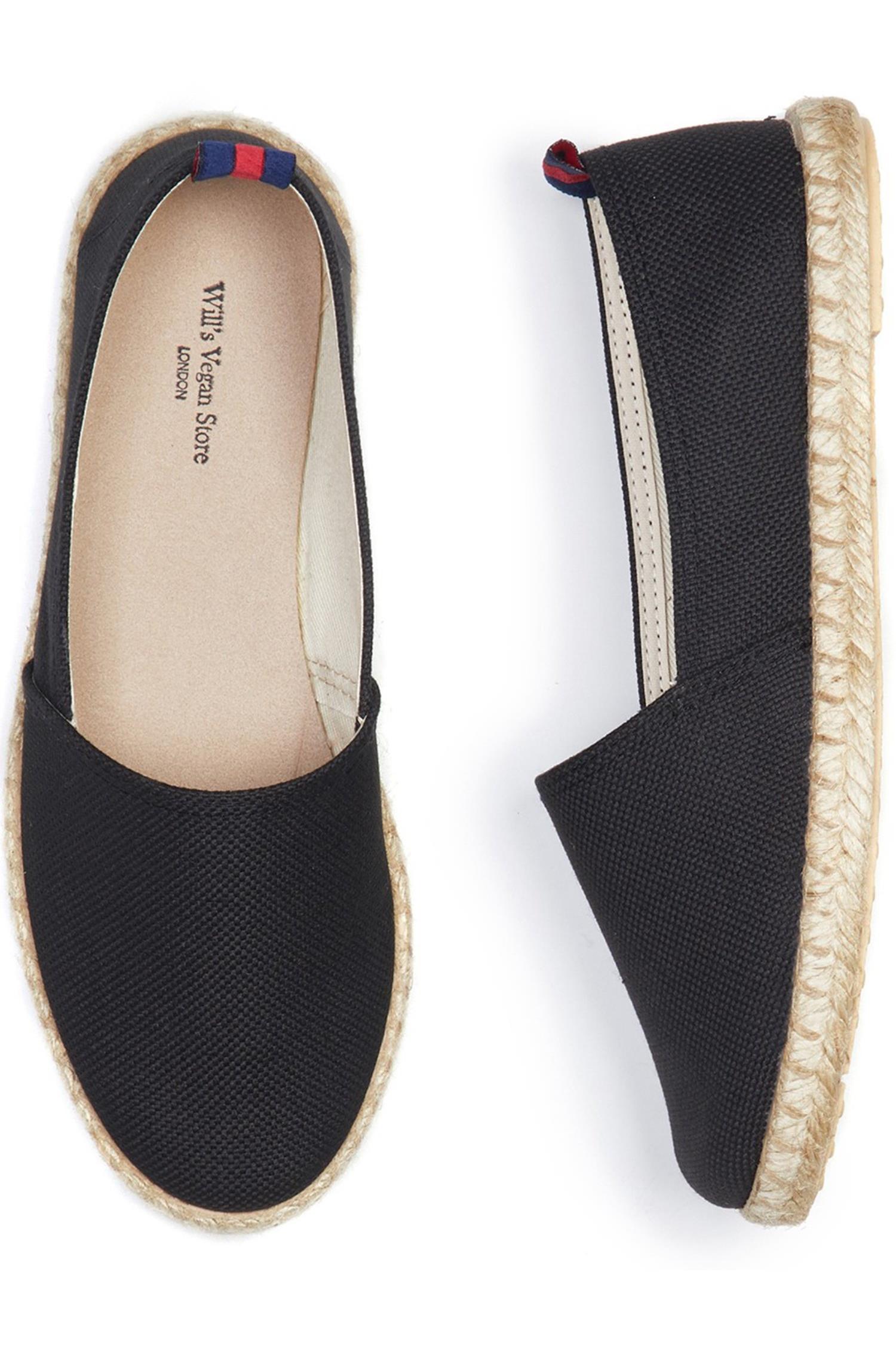 Will's Vegan Store Damen vegan Loafer Espadrille Schwarz