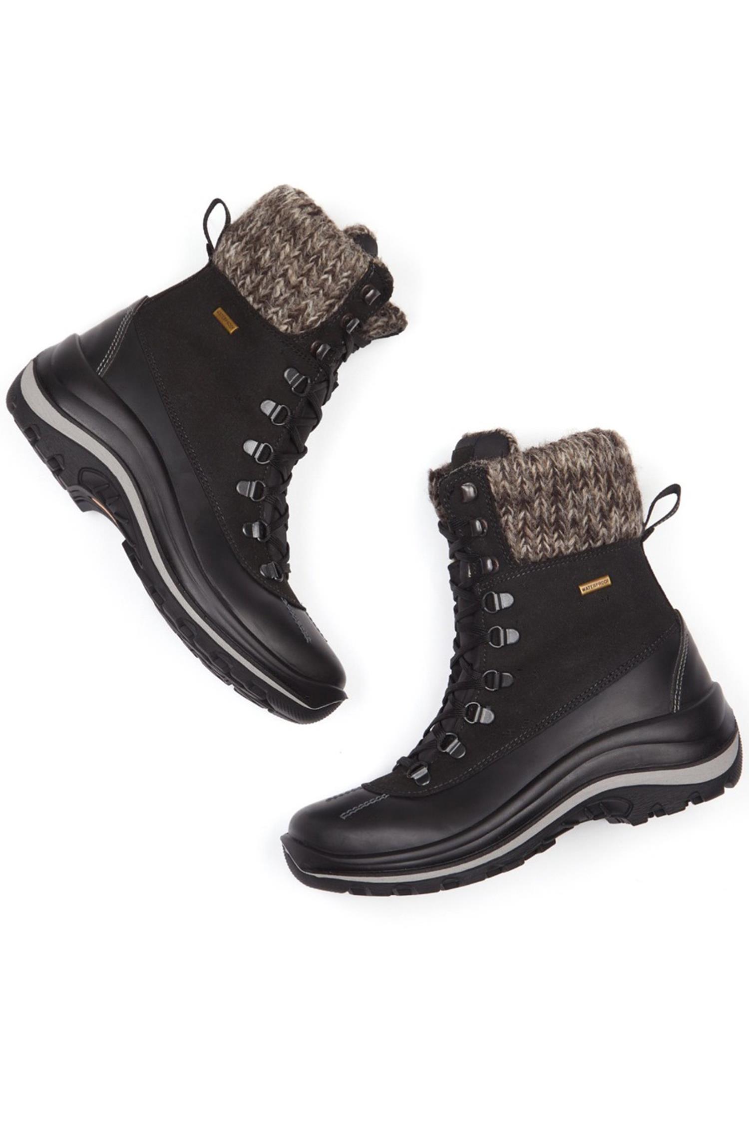 Will's Vegan Store Damen vegan Schneestiefel Wvsport Schwarz