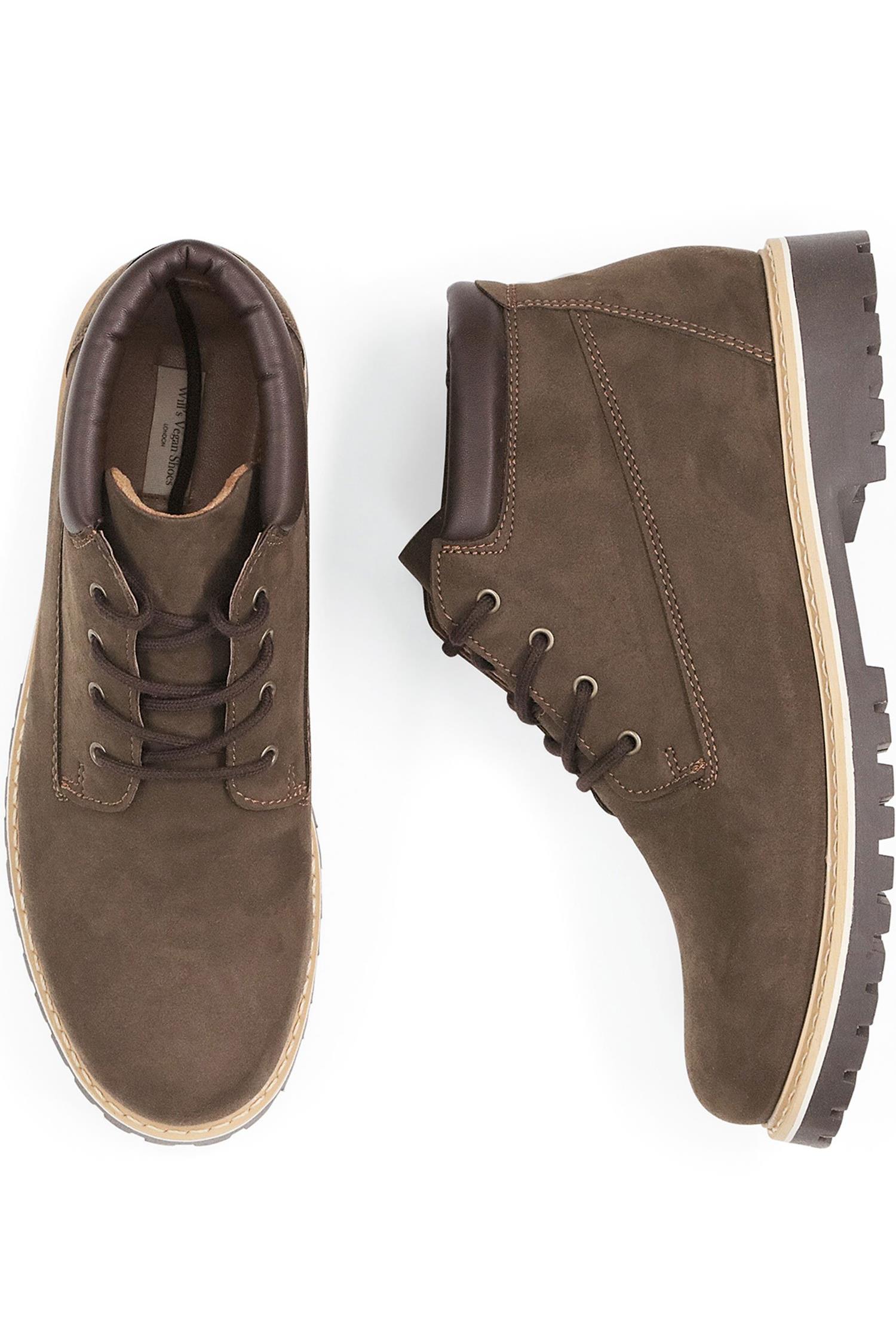 Will's Vegan Store Herren vegan Low Dock Boots Dunkelbraun