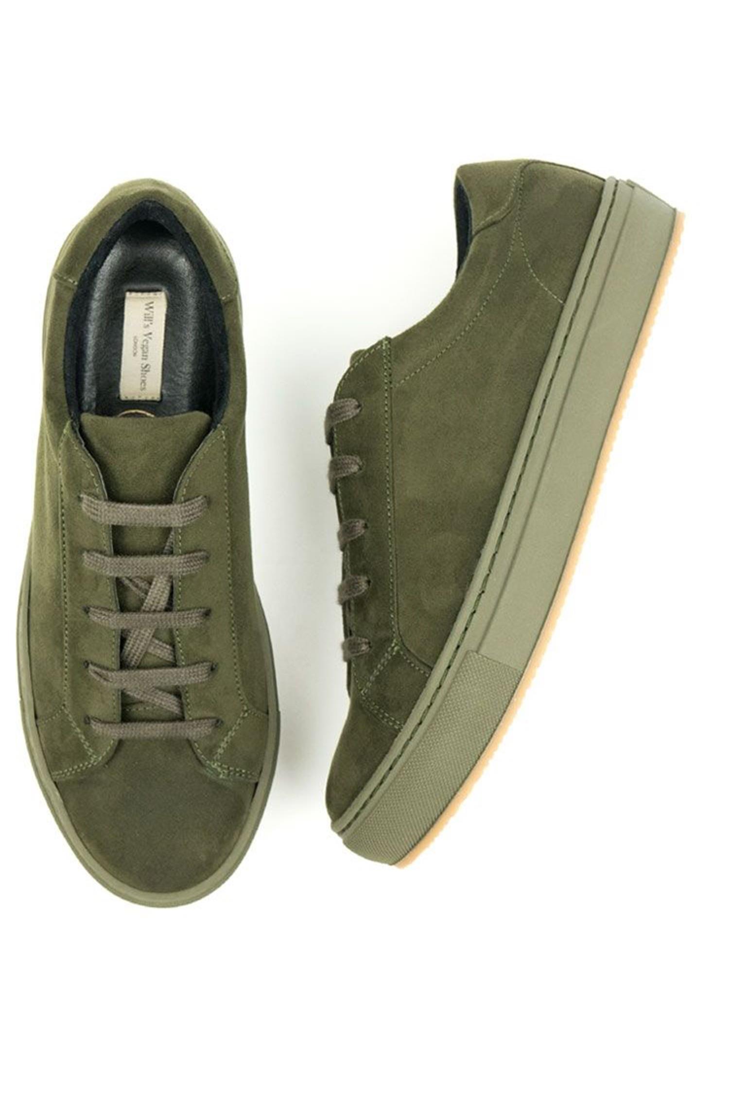 Will's Vegan Store Damen vegan Sneaker Vegan Wildleder DunkelgrÃ¼n