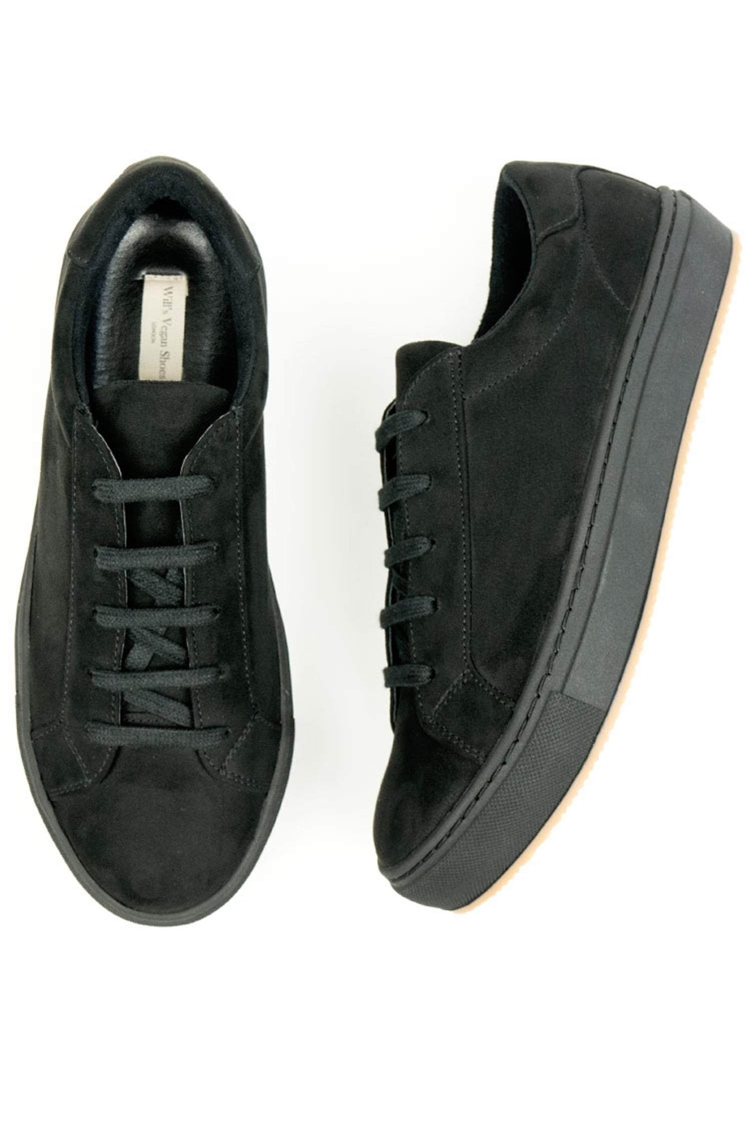 Will's Vegan Store Damen vegan Sneaker Vegan Wildleder Schwarz