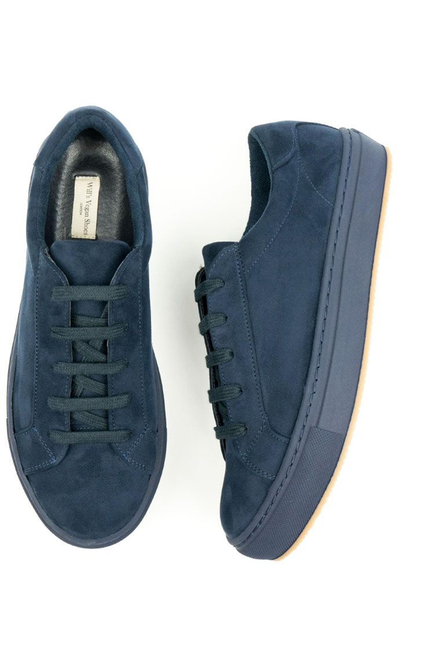 Will's Vegan Store Damen vegan Sneaker Vegan Wildleder Dunkelblau