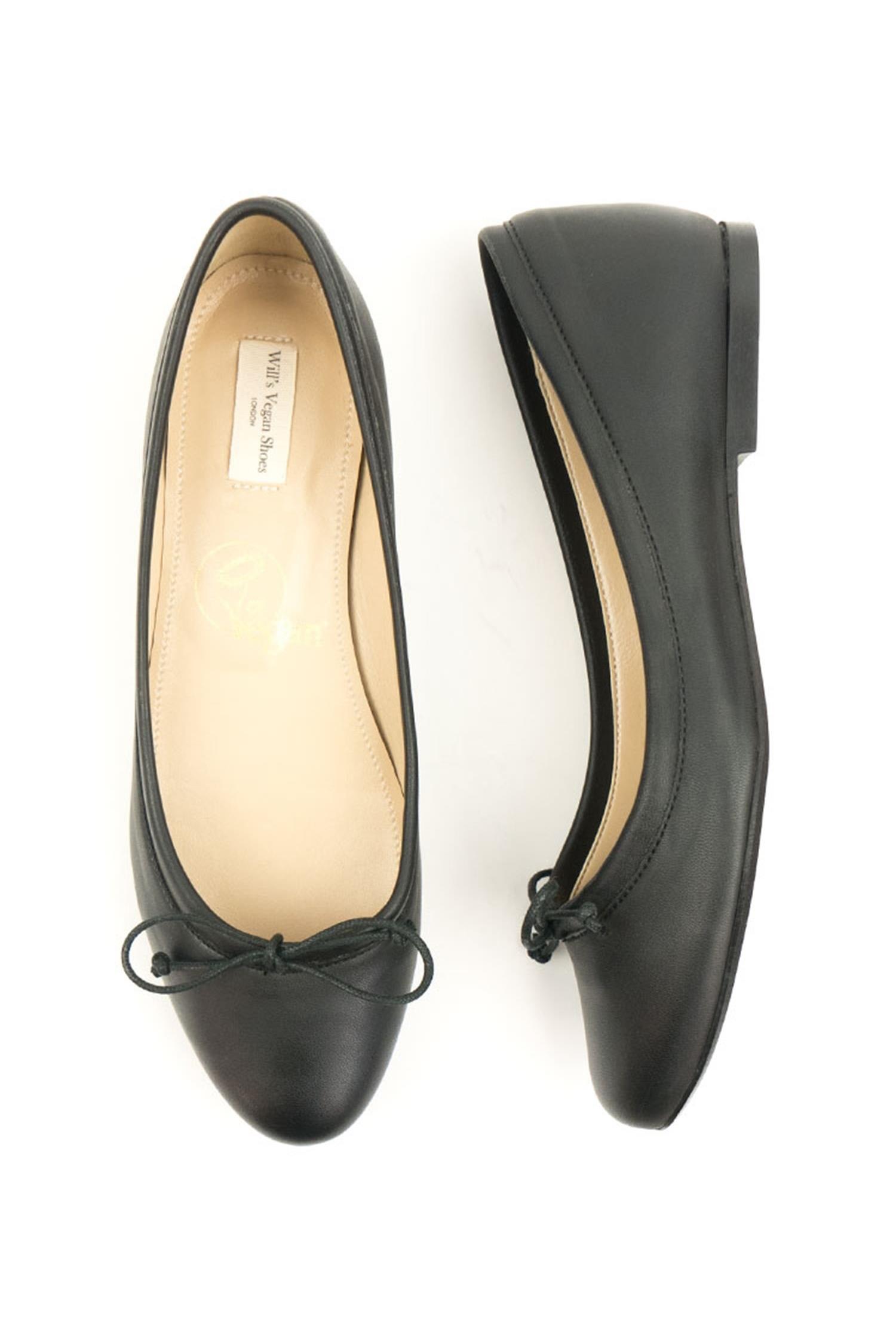 Will's Vegan Store Damen vegan Ballerinas Schwarz