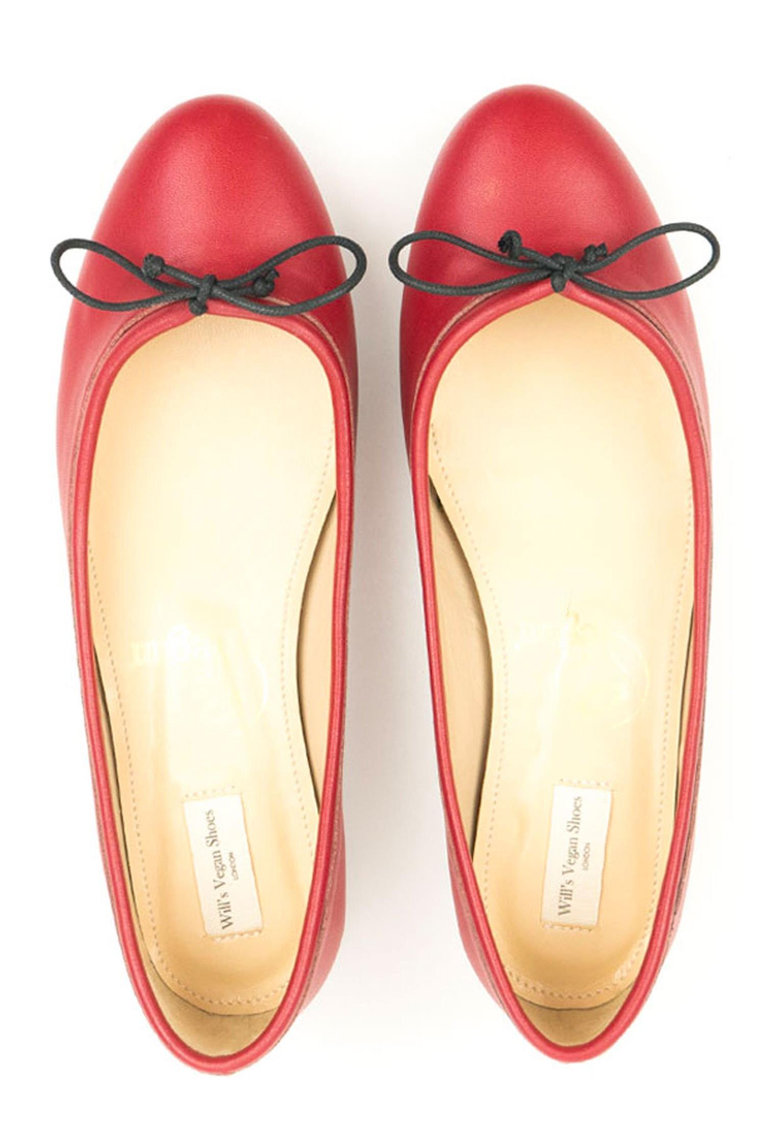 Will's Vegan Store Damen vegan Ballerinas Rot