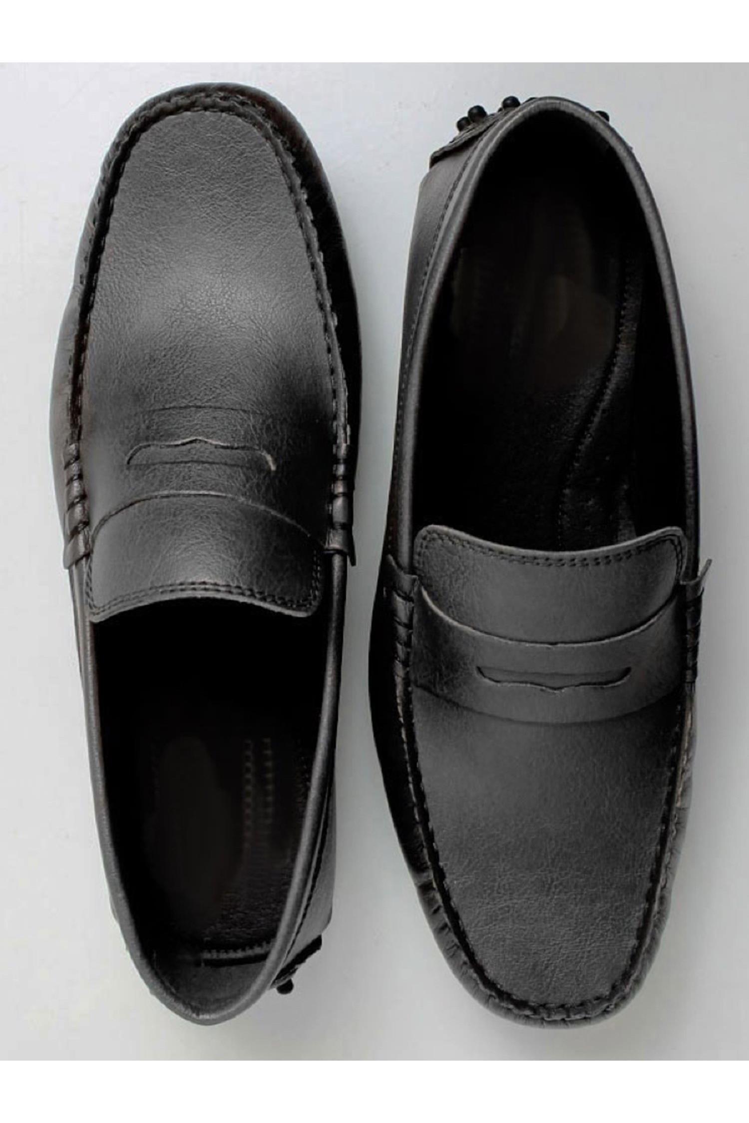 Will's Vegan Store Herren vegan Penny Driving Loafer Schwarz