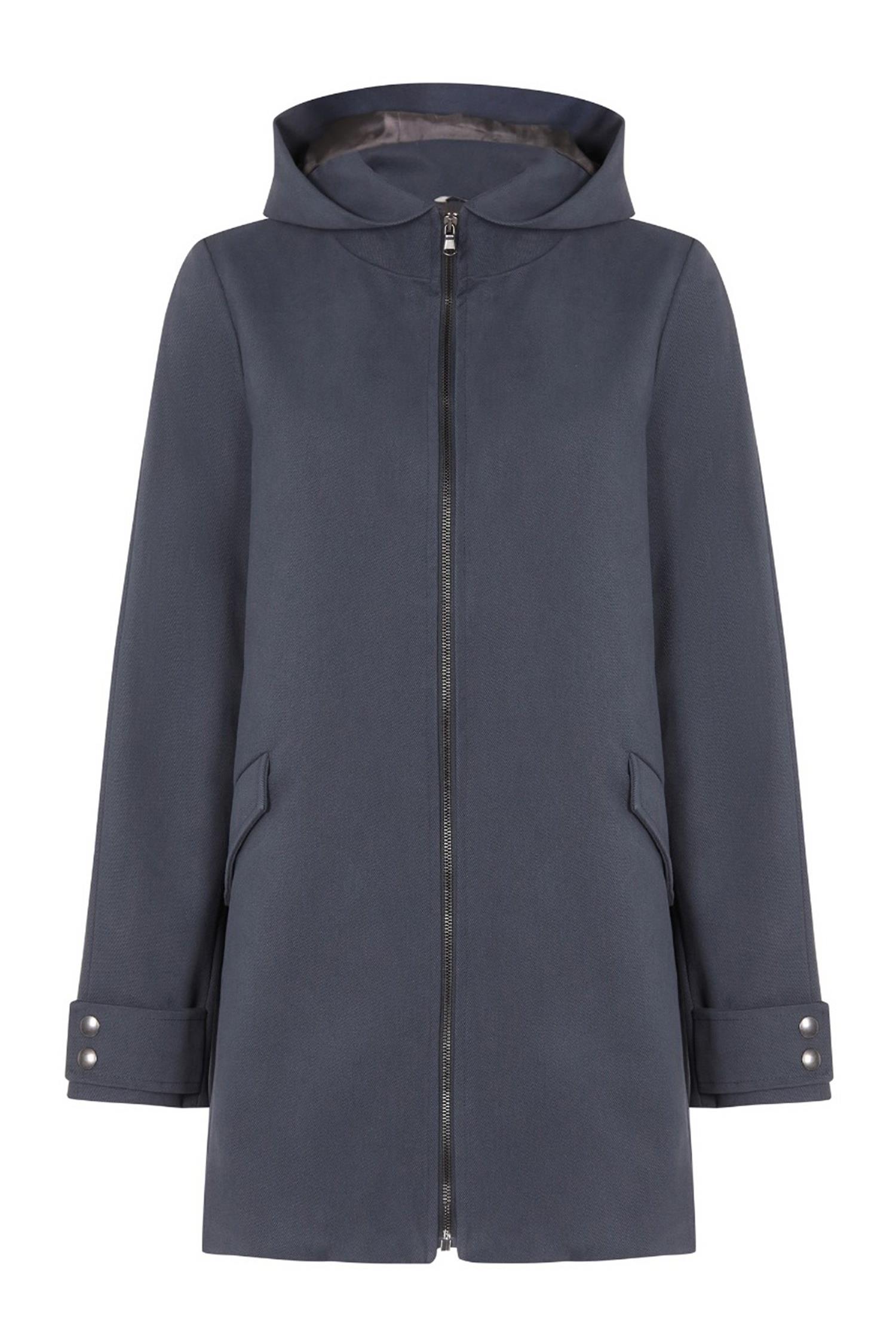 Will's Vegan Store Damen vegan Mantel Vegane Wolle Kapuze Grau