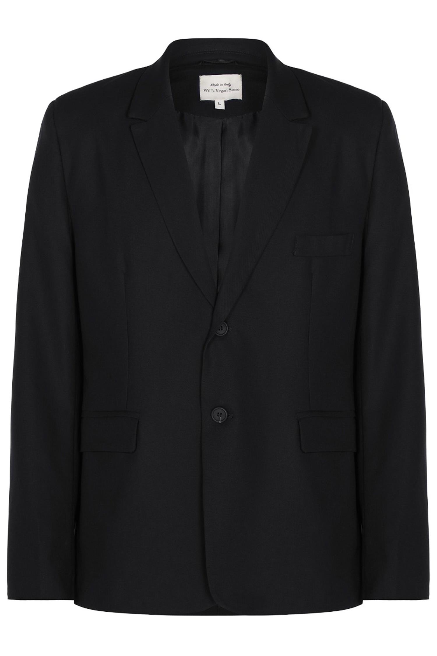 Will's Vegan Store Herren vegan Jacke Zweiteiler Schwarz