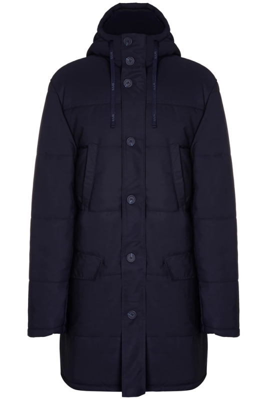 Will's Vegan Store Damen vegan Damen Wattierter Parka Dunkelblau