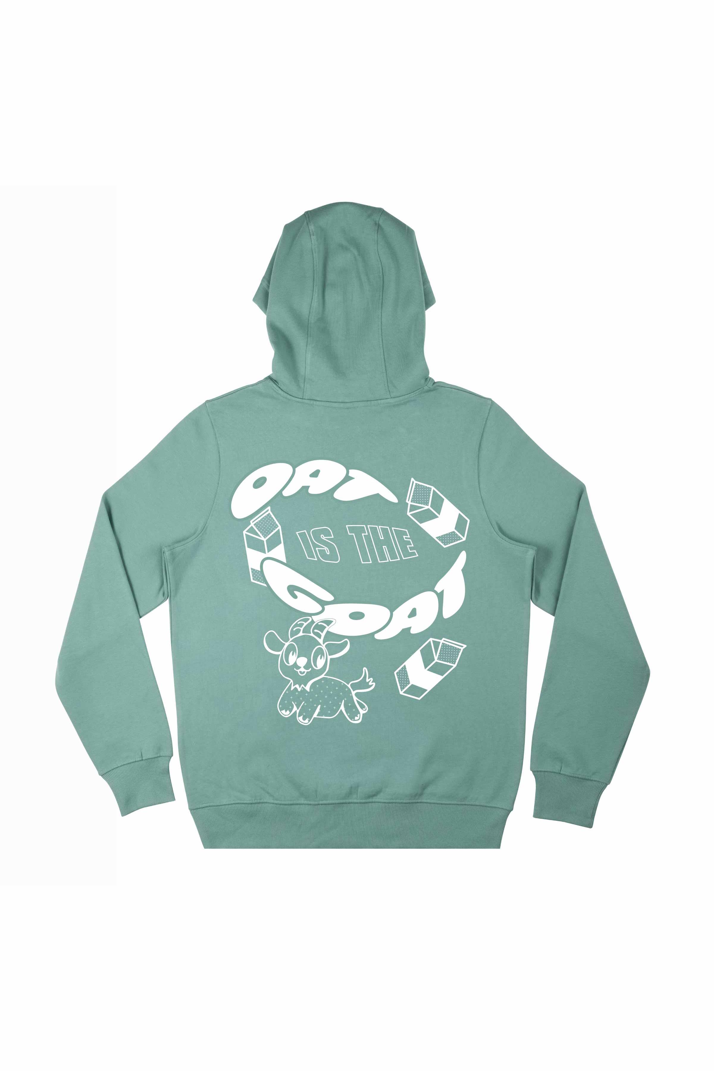 Plant Faced Clothing Damen vegan Hoodie Oat Is The Goat GrÃ¼n