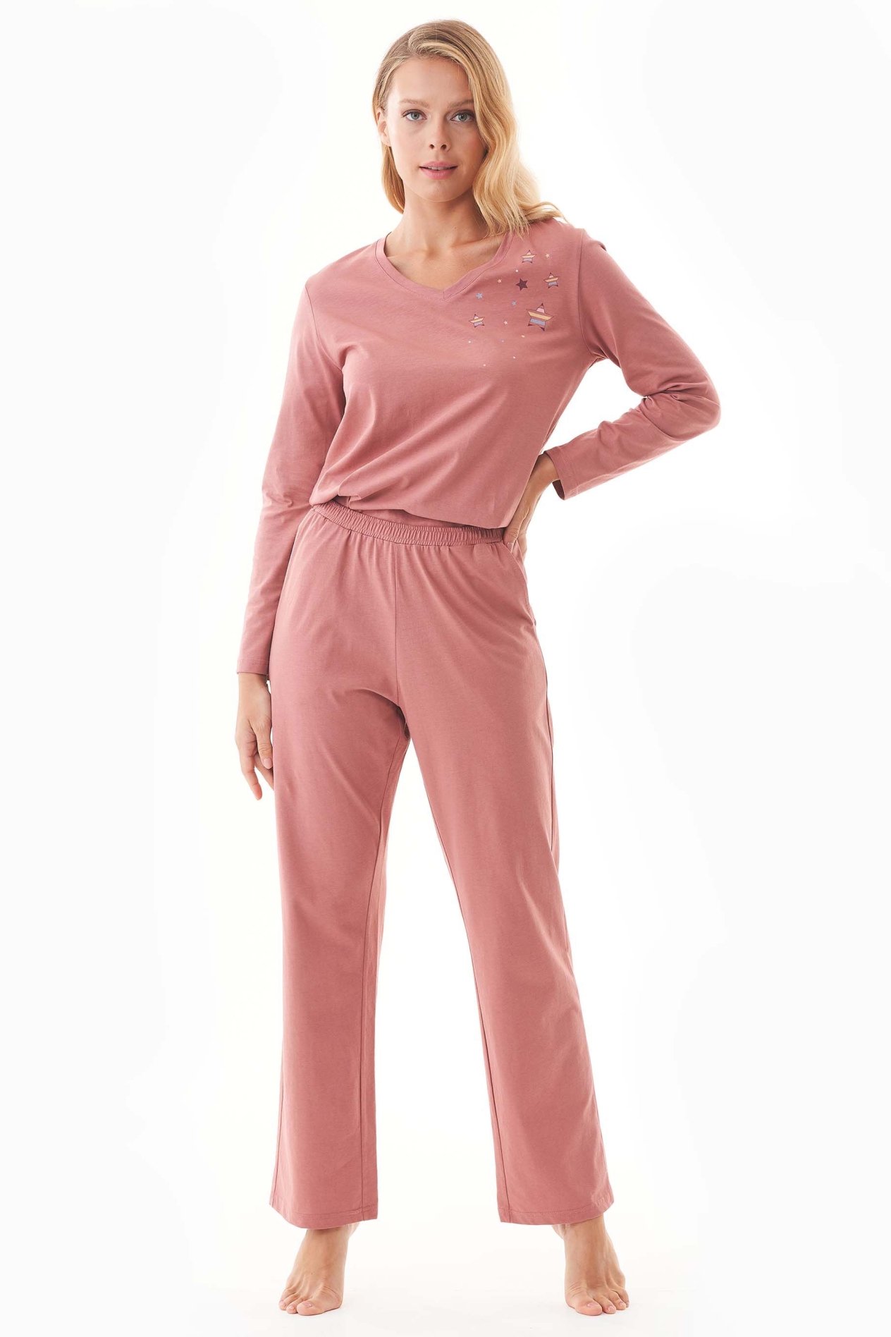 ORGANICATION Damen vegan Pyjama Set Tieerra Tonrot