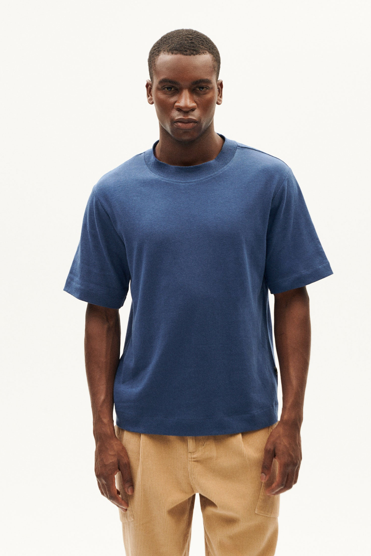 Thinking MU Herren vegan T-Shirt Hanf Roy Thick Blau