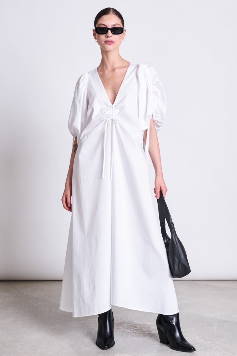 JAN 'N JUNE Damen vegan Maxikleid Dans WeiÃŸ