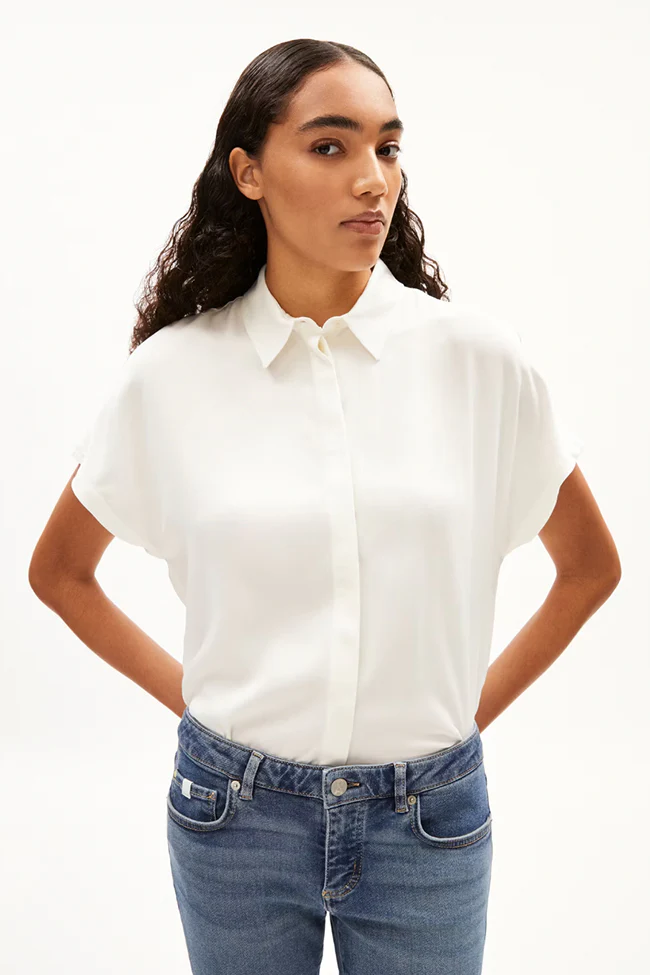 ARMEDANGELS Damen vegan Hemd Larisaana WeiÃŸ